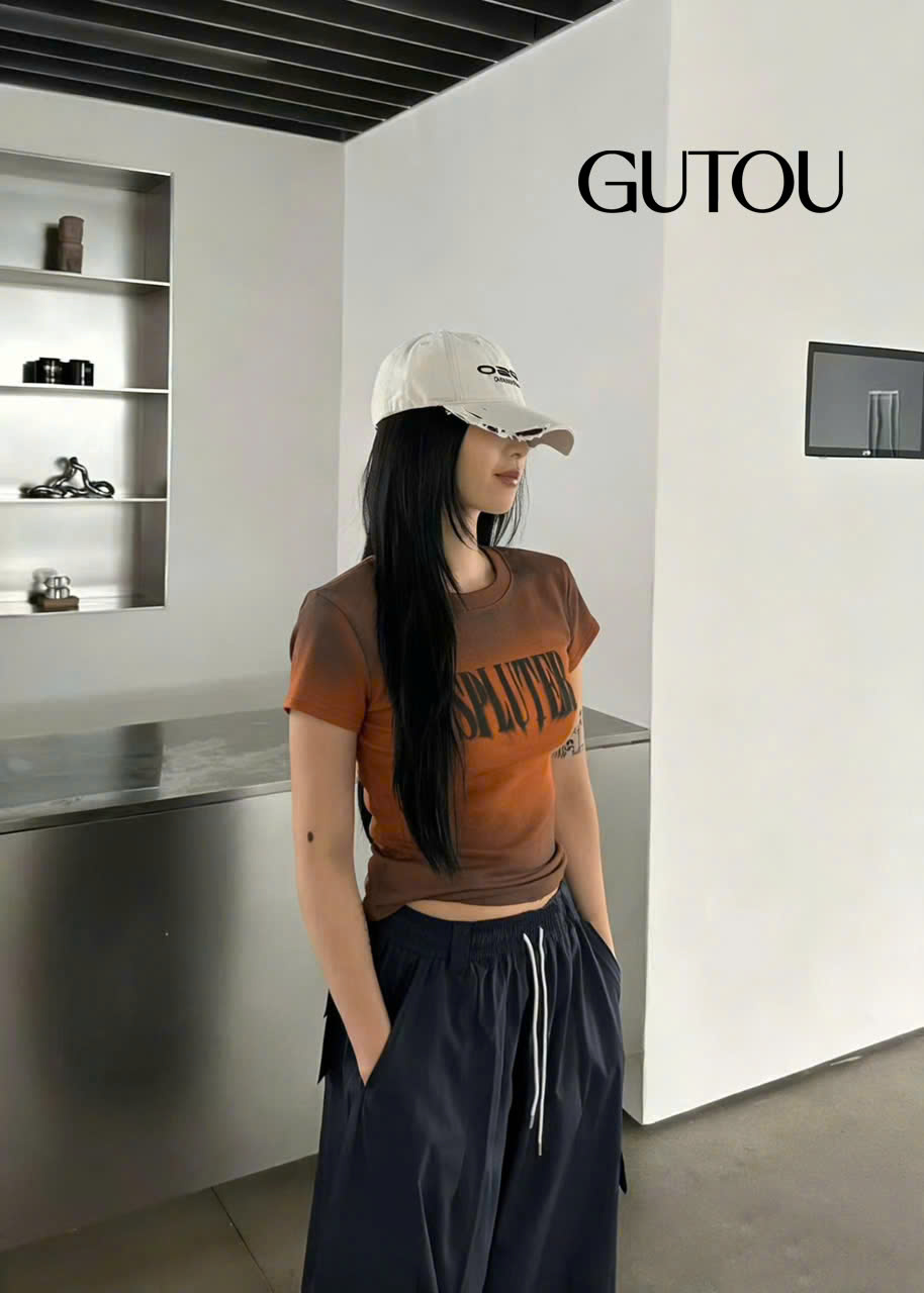 [ GUTOU ] Áo Thun Wash Loang Nery Top