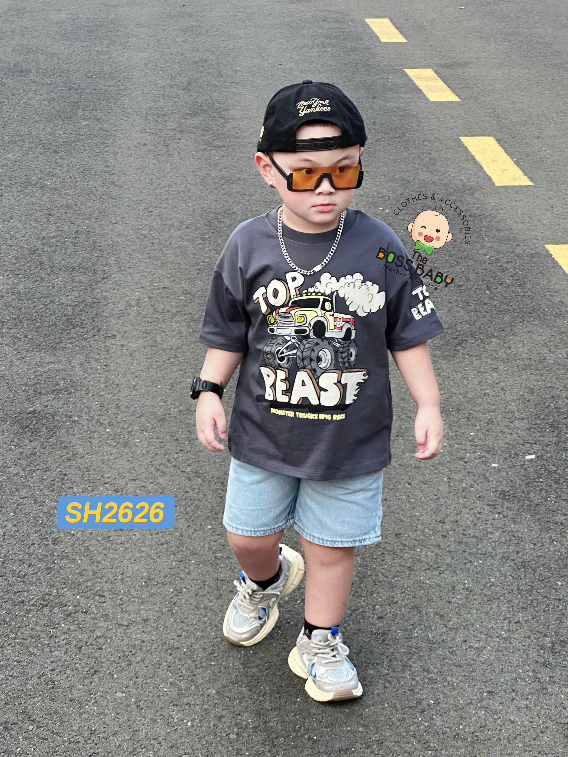Set bộ jean xám ô tô Beast