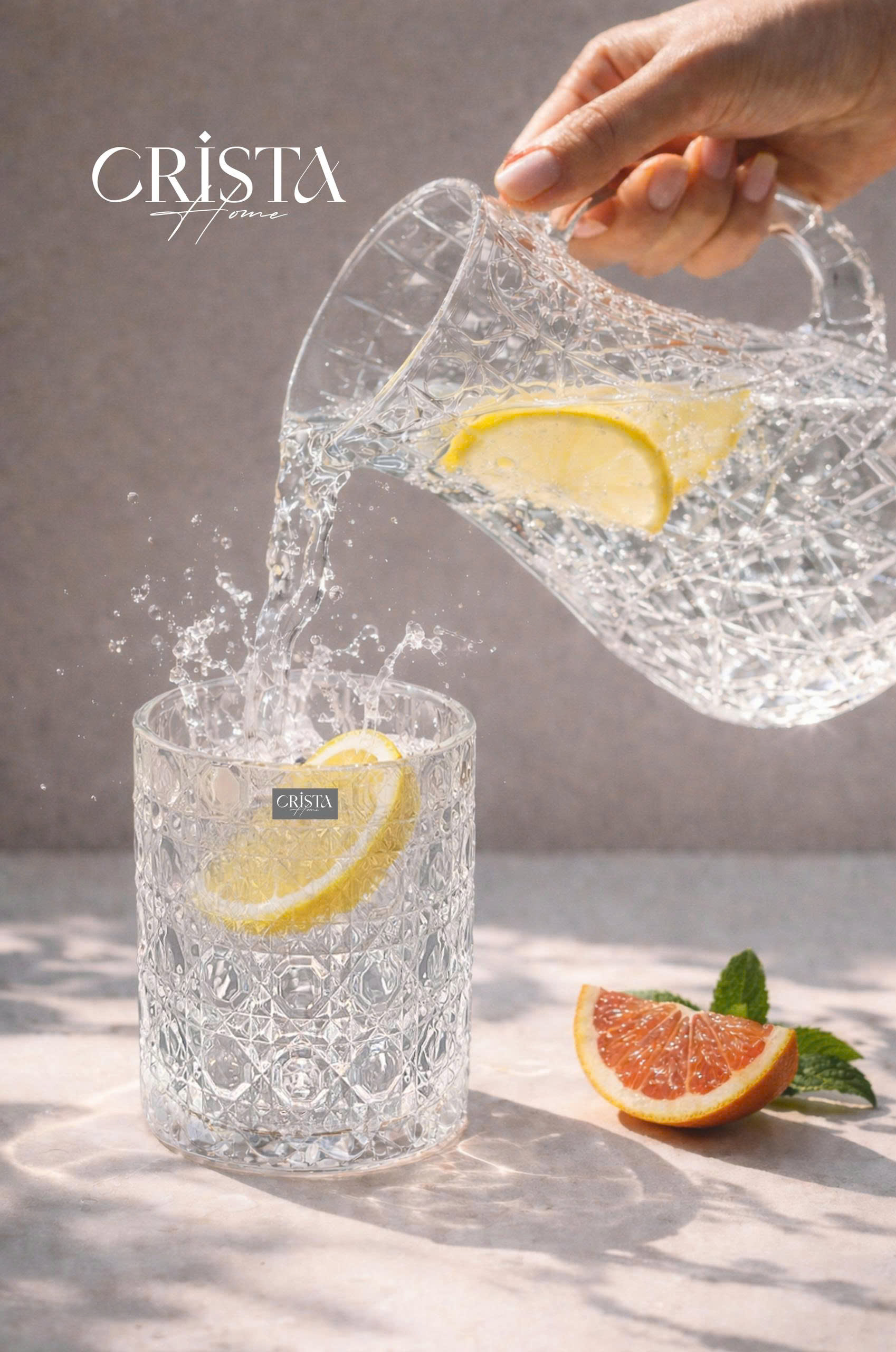 Bộ 6 cốc thủy tinh vân pha lê nổi 390ml Crista Home_thumbnail_2