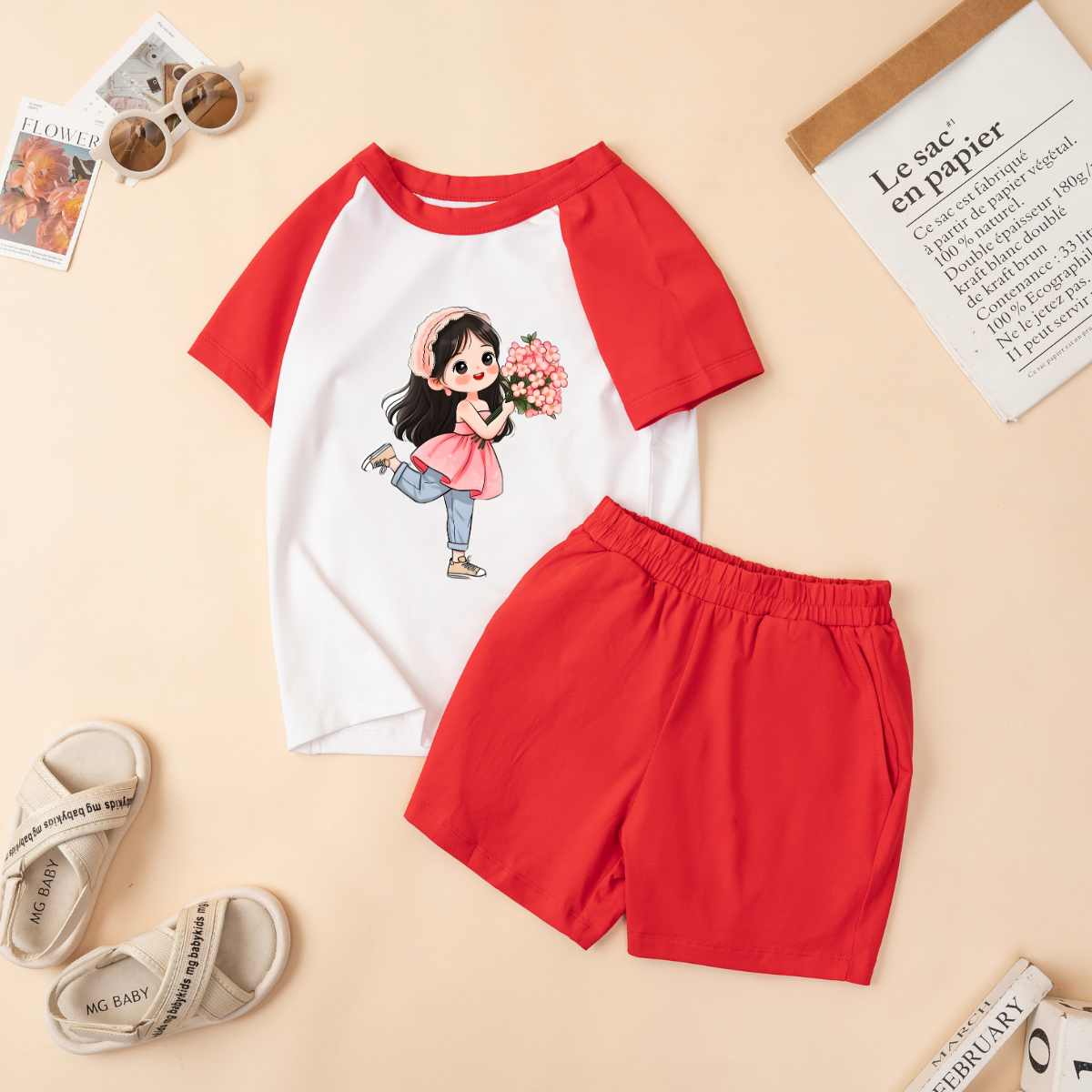 Set bộ bé gái in hình bé gái cute - Loza Kids BD014_thumbnail_0