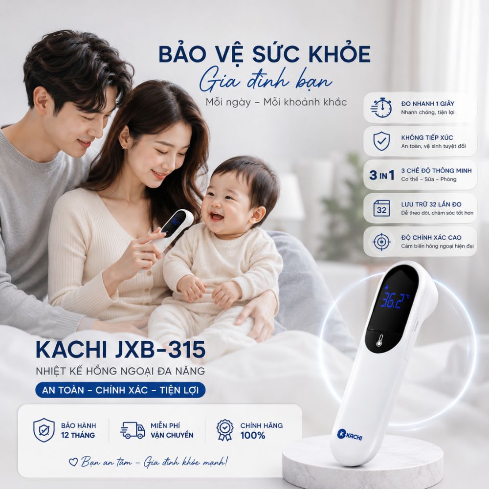 Máy Đo Nhiệt Kế Kachi JXB-315 MK | Đo nhiệt độ cơ thể, nhiệt độ phòng, nhiệt độ bề mặt đồ vật_thumbnail_8