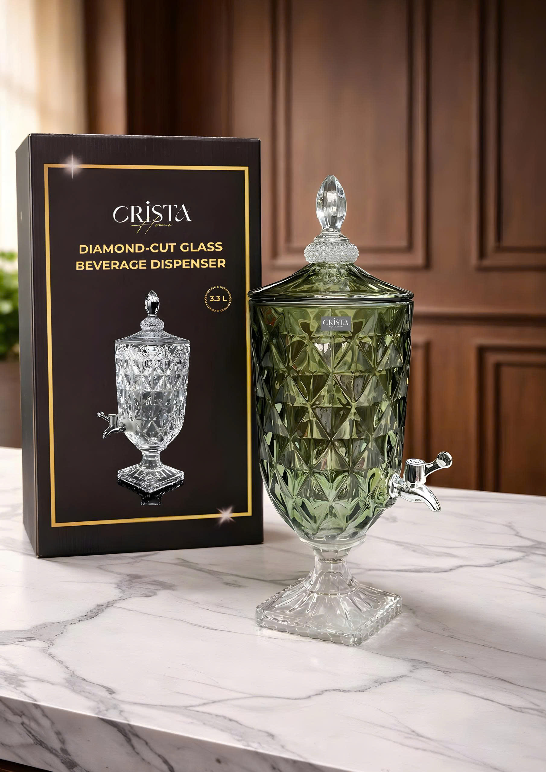 Bình thuỷ tinh vân kim cương có vòi 3.3L Crista Home_thumbnail_15