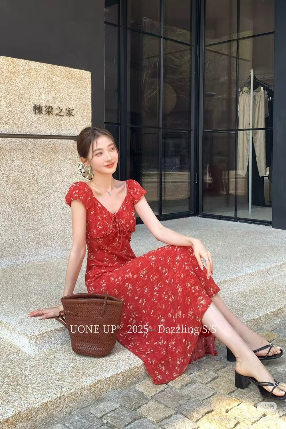 Lucas - Váy chấm bi cổ tim tay hến chun vai chân xòe dáng maxi_thumbnail_12