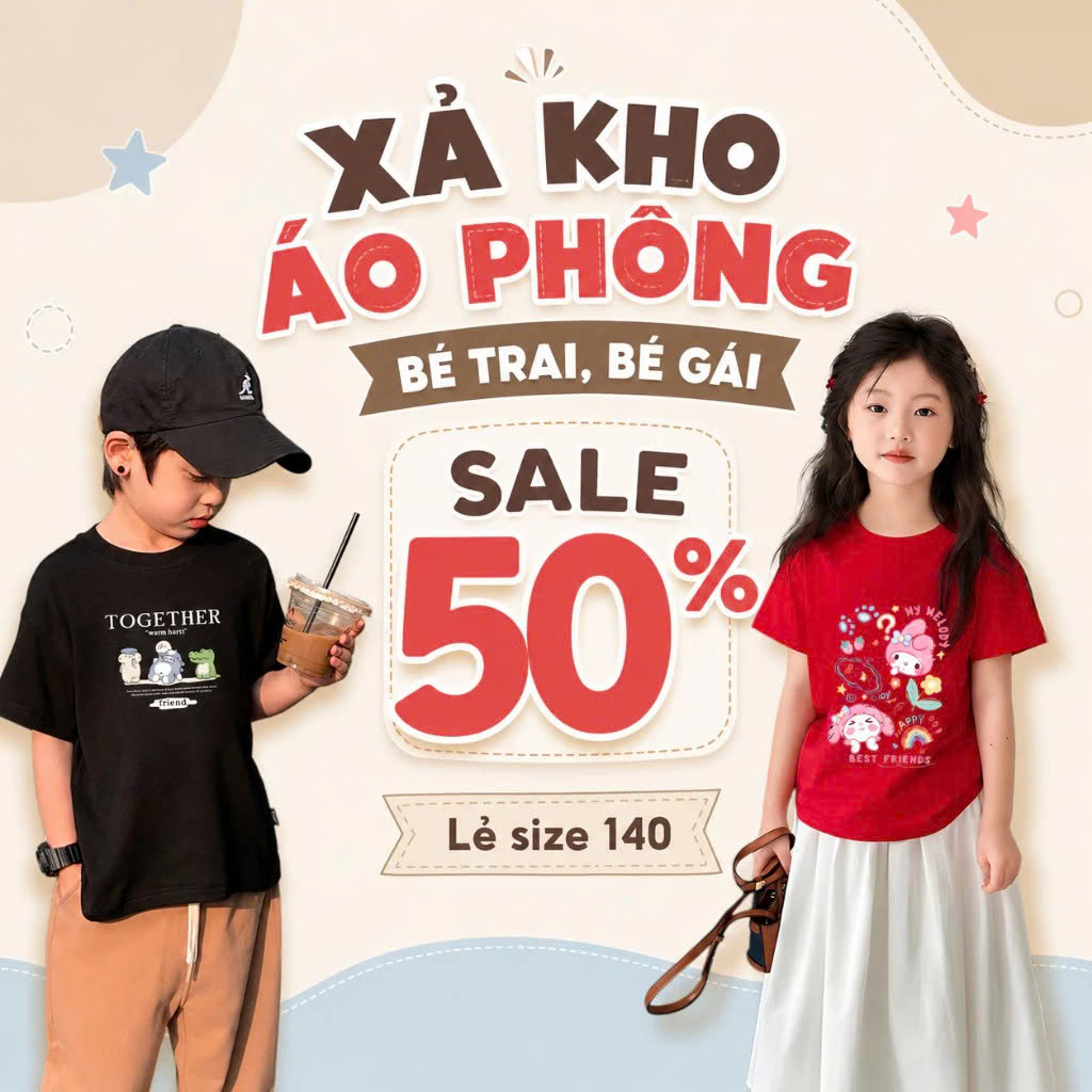 [XẢ KHO SIZE 140] Áo phông cho bé trai/bé gái - Quần áo trẻ em từ 26-30kg - Loza Kids XA0009
