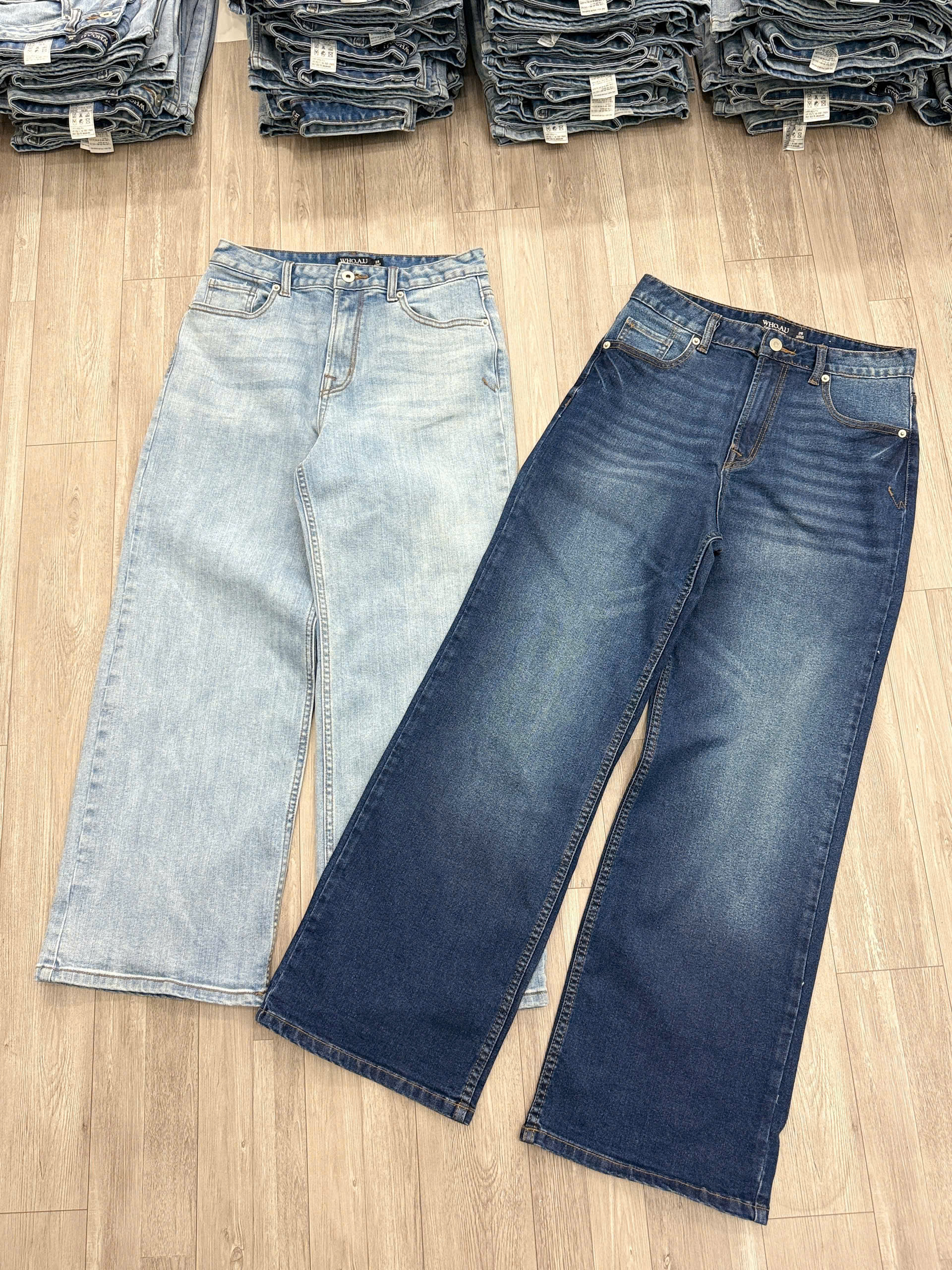 HQ370 - Quần jean suông đậm xịnn