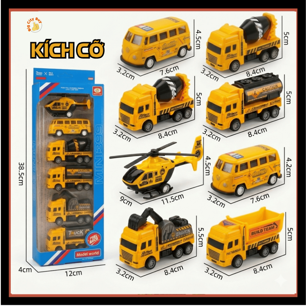 Set 6 Xe Mô Hình Công Trình – Đủ Bộ Công Trường Thu Nhỏ  Đồ Chơi Xây Dựng Cho Bé Bigcitybuy 327S6XCT_thumbnail_3