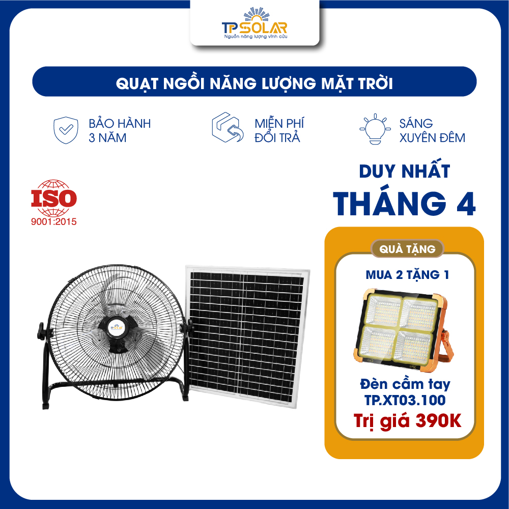 Quạt ngồi năng lượng mặt trời