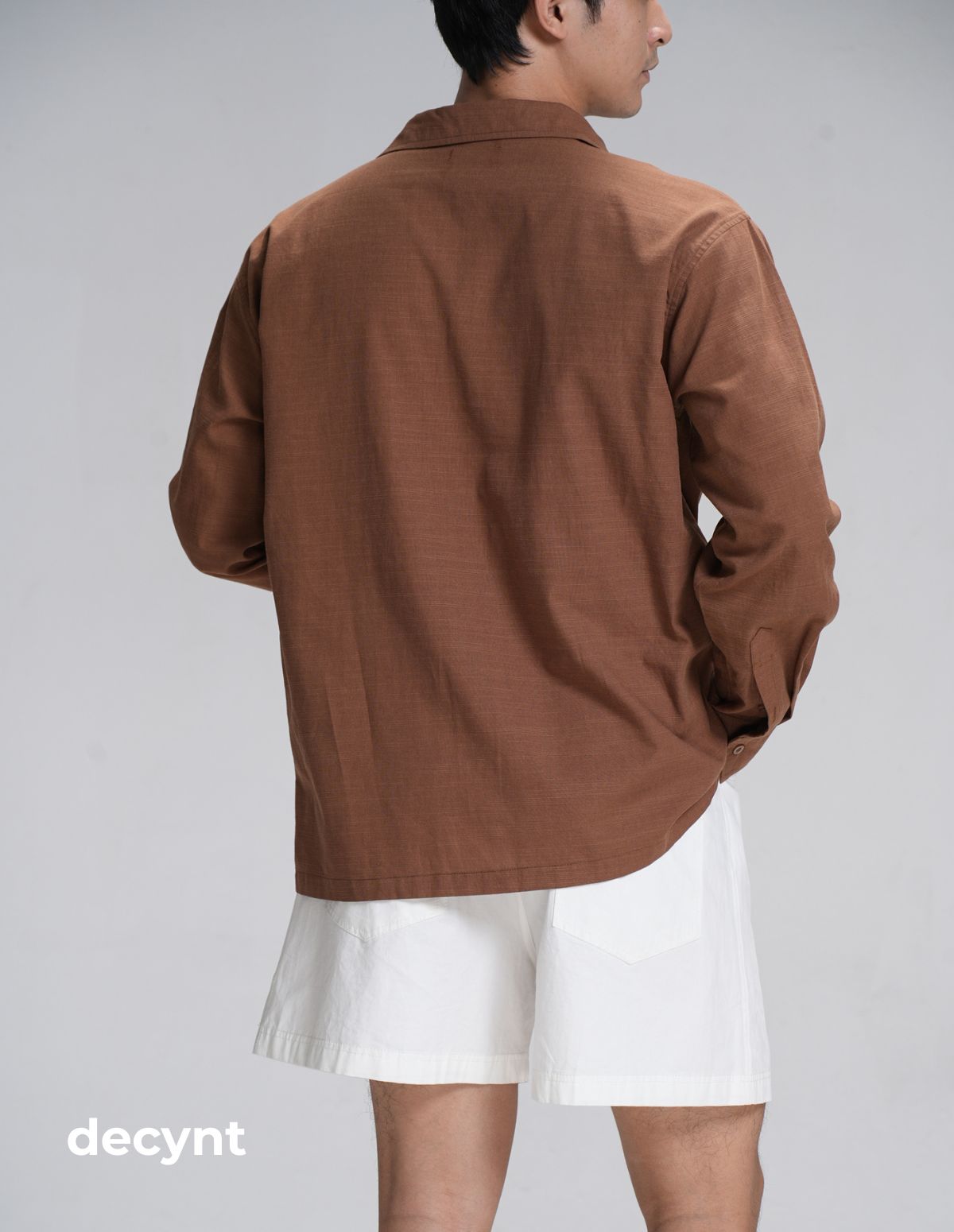 Linen Popover Shirt decynt - Áo sơ mi tay dài chất liệu linen cotton chui đầu, xẻ 2 bên_thumbnail_9