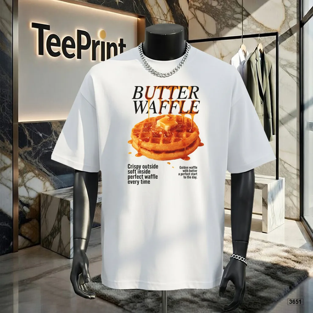 Áo thun nam form rộng Butter Waffle TeePrint 3651