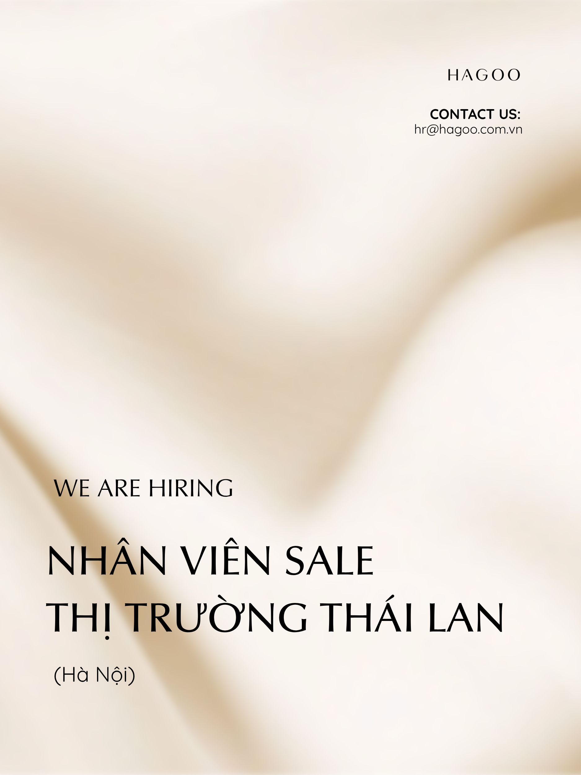 NHÂN VIÊN SALE THỊ TRƯỜNG THÁI LAN