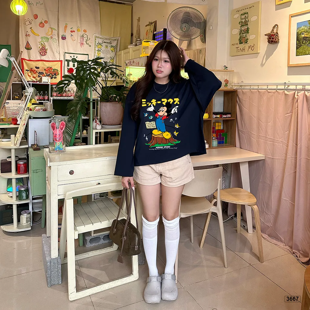 Áo thun boxy tay dài hoạt hình Chuột Miucho 3667_thumbnail_2
