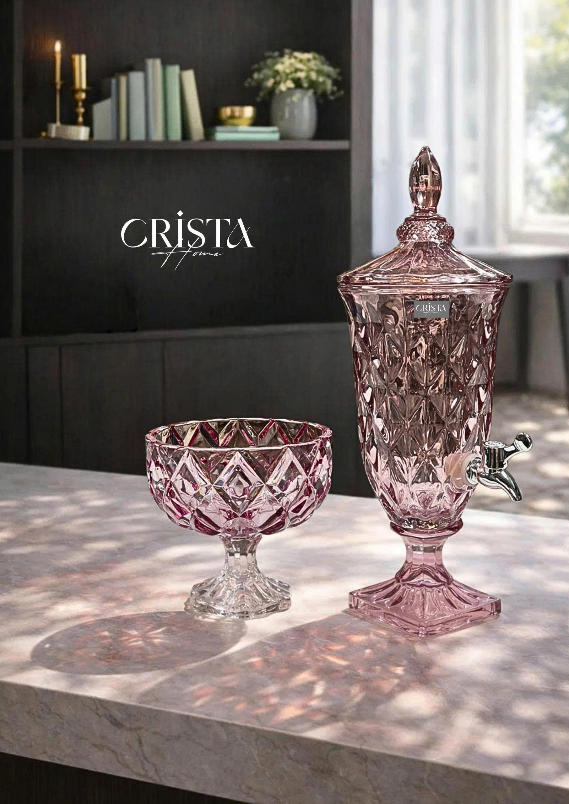 Bình thủy tinh vân kim cương có vòi 2L CRISTA HOME_thumbnail_6