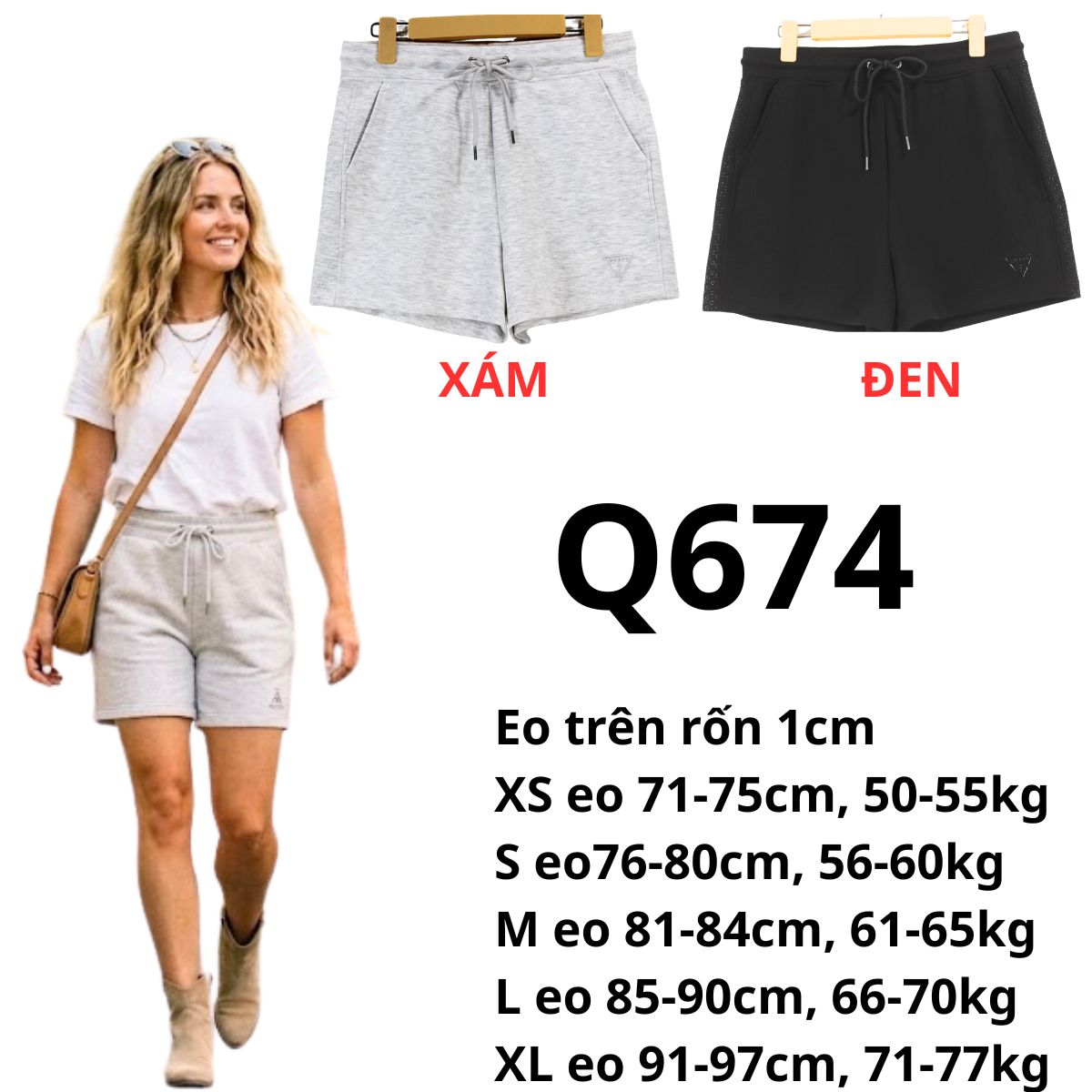 Q674- Quần đùi gus