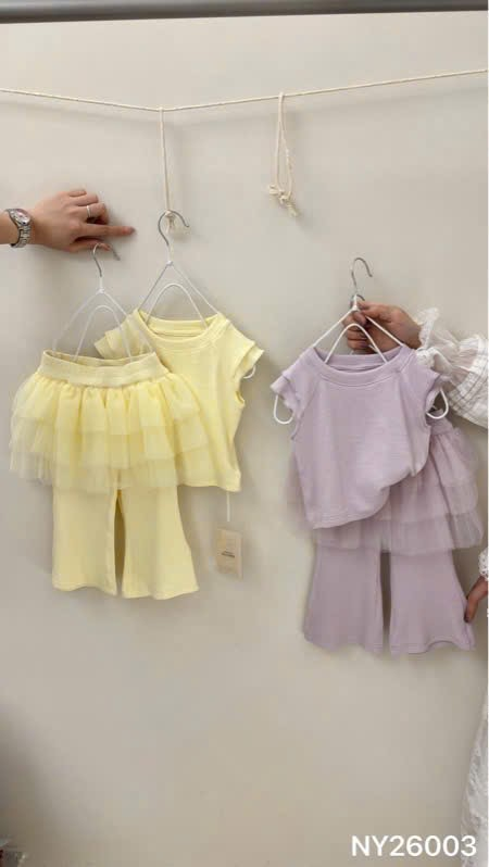 D263 - Set thun  mềm quần cạp voan màu tím của Nanyin