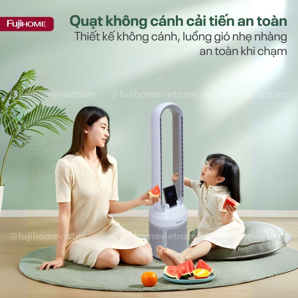 Quạt không cánh tích hợp lọc không khí bằng HEPA, màng lọc Ion bạc Fujihome BF308DC HEPA_thumbnail_11