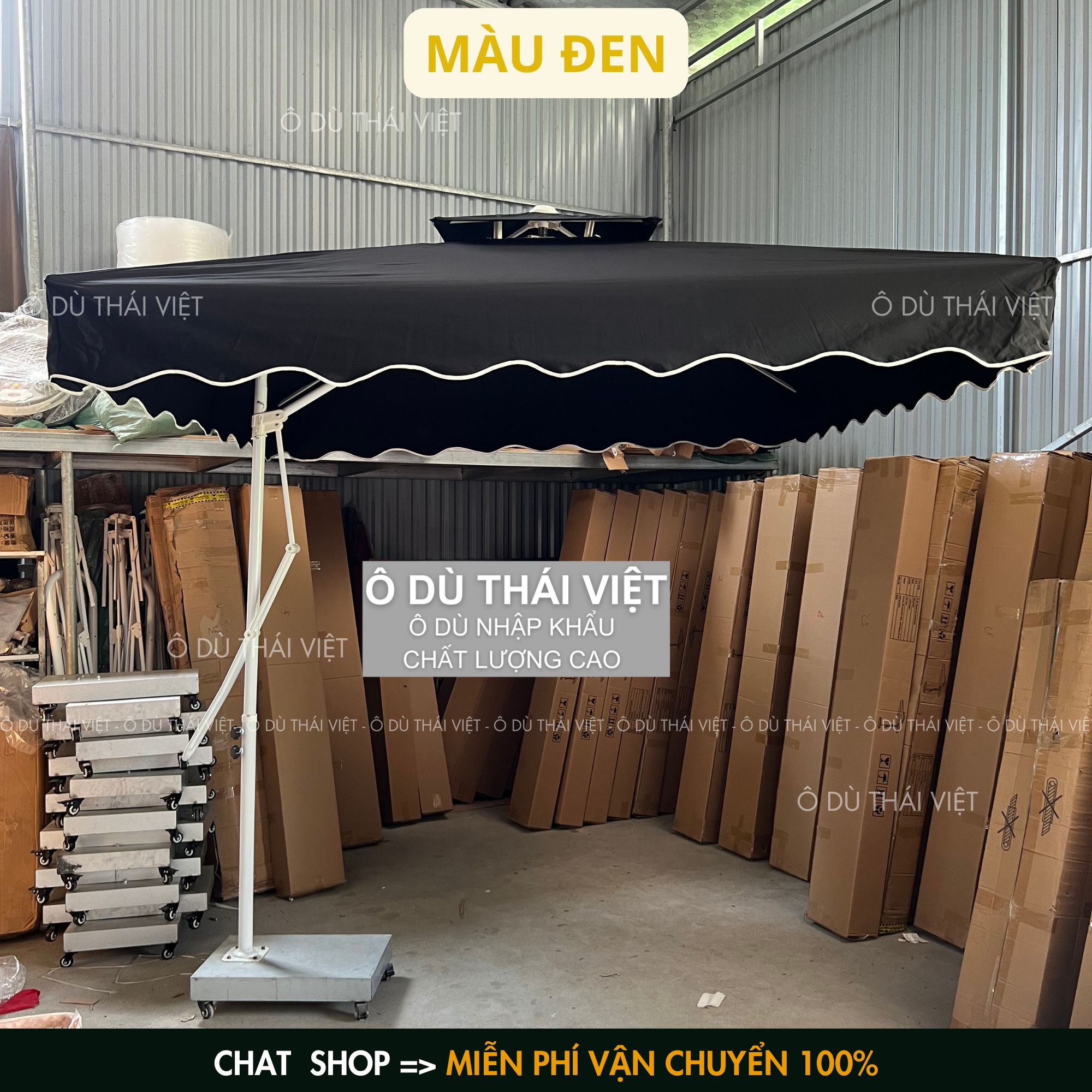 Dù che lệch tâm vuông ngoài trời rộng 2,5x2,5m HÀNG NHẬP KHẨU CAO CẤP vải dù polyester chống thấm tuyệt đối_thumbnail_17