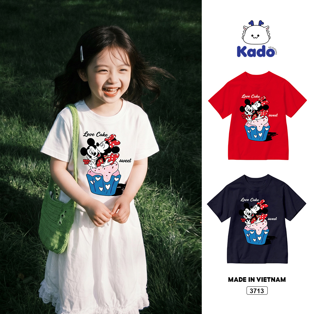 Áo thun bé gái form rộng Miicky Mouse đáng yêu Kado 3713