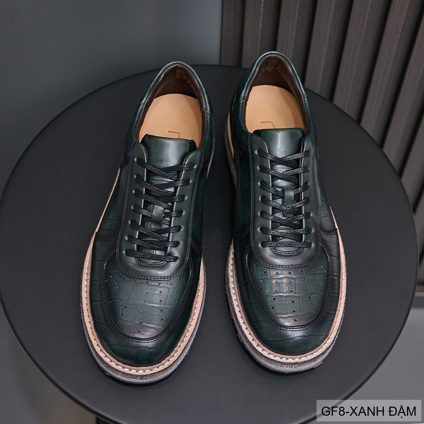 GF8 - Giày thể thao nam cổ thấp da bò họa tiết cá sấu đế Goodyear phong cách casual_thumbnail_24