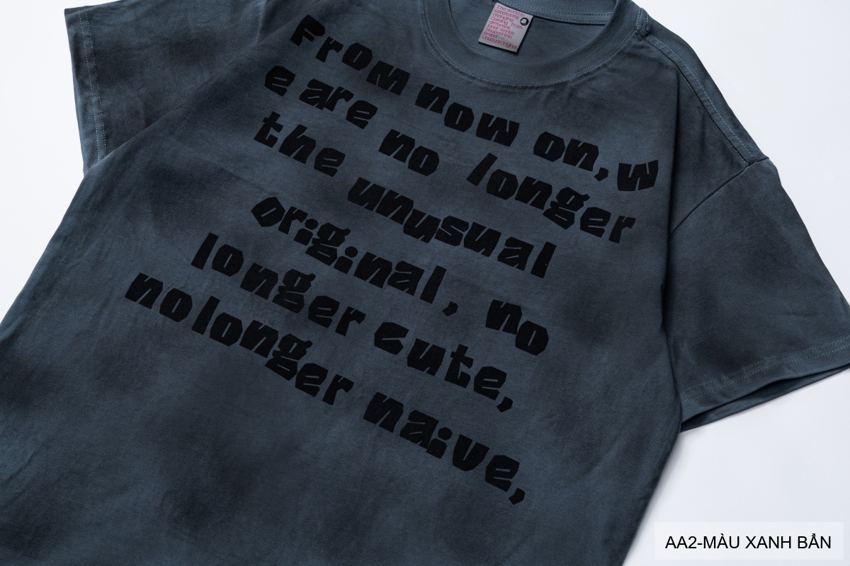 AA2 - Áo thun nam cổ tròn tay ngắn phong cách retro streetwear, chất cotton mềm, dáng rộng, màu Xanh Bẩn & Đỏ Bẩn_thumbnail_24
