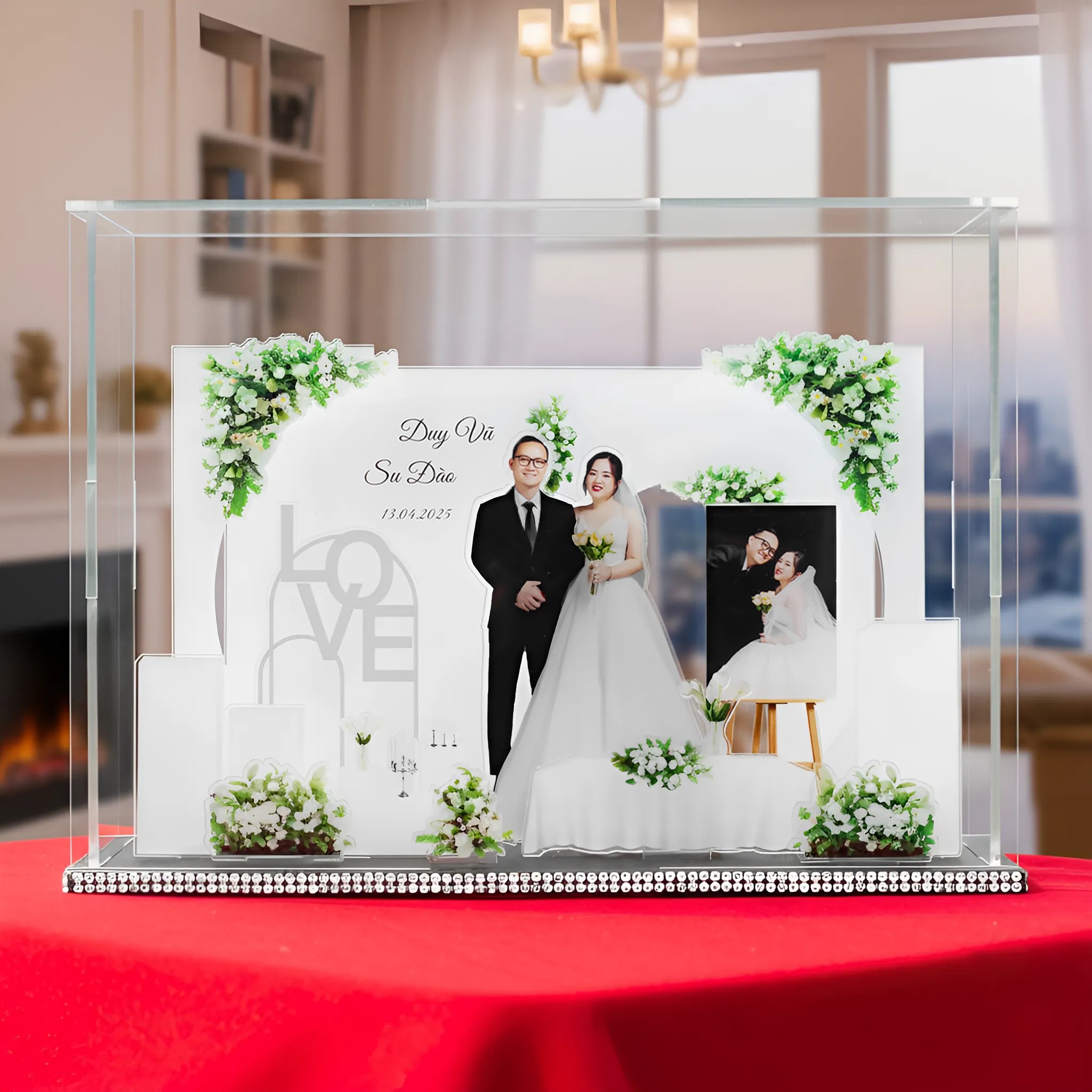 Standee Đám Cưới – Mô Hình Mica 3D Trang Trí, In Ảnh Theo Yêu Cầu, Quà Cưới Decor (Tặng Hộp+ Túi) - Size tính theo chiều ngang_thumbnail_0