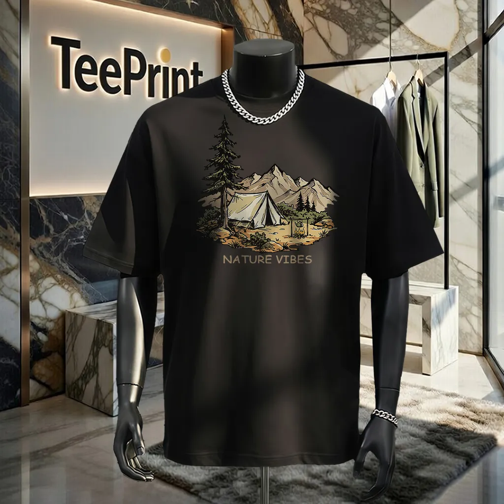 Áo thun nam local brand form rộng Nature Vibe TeePrint 3753