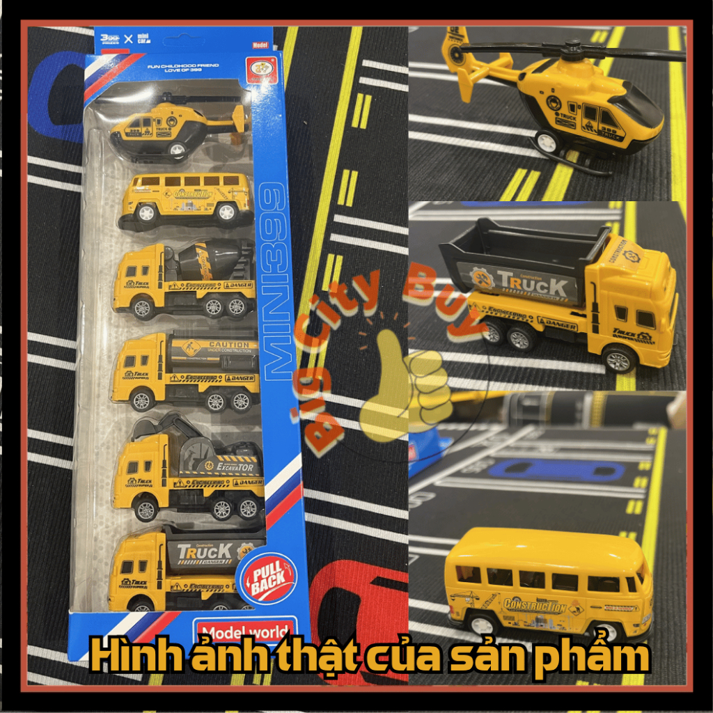 Set 6 Xe Mô Hình Công Trình – Đủ Bộ Công Trường Thu Nhỏ  Đồ Chơi Xây Dựng Cho Bé Bigcitybuy 327S6XCT_thumbnail_5