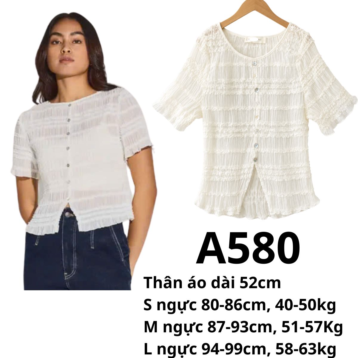 A580 - Áo kiểu nhún