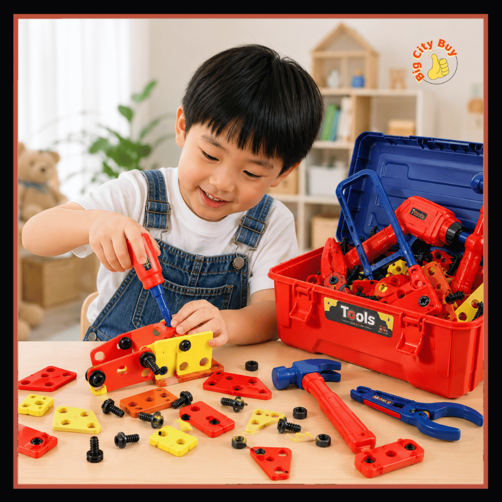 Bộ Đồ Chơi Dụng Cụ Sửa Chữa Working Toys Máy Khoan Điện Hộp Công Cụ Lắp Ráp Kỹ Sư Xây Dựng Cho Bé BigcityBuy 339BDC_thumbnail_3