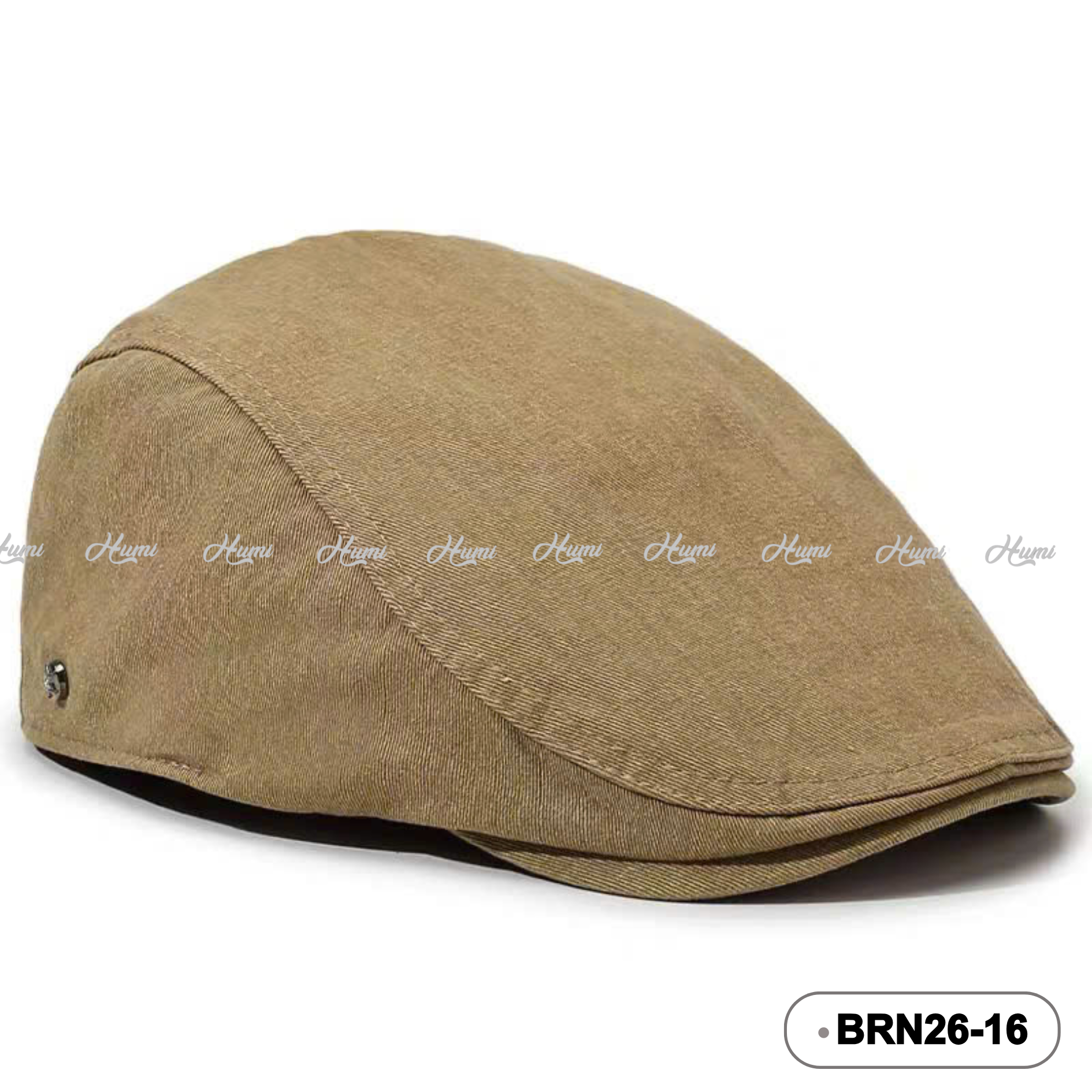 MŨ BERET NAM COTTON (BRN26-16 Nâu)