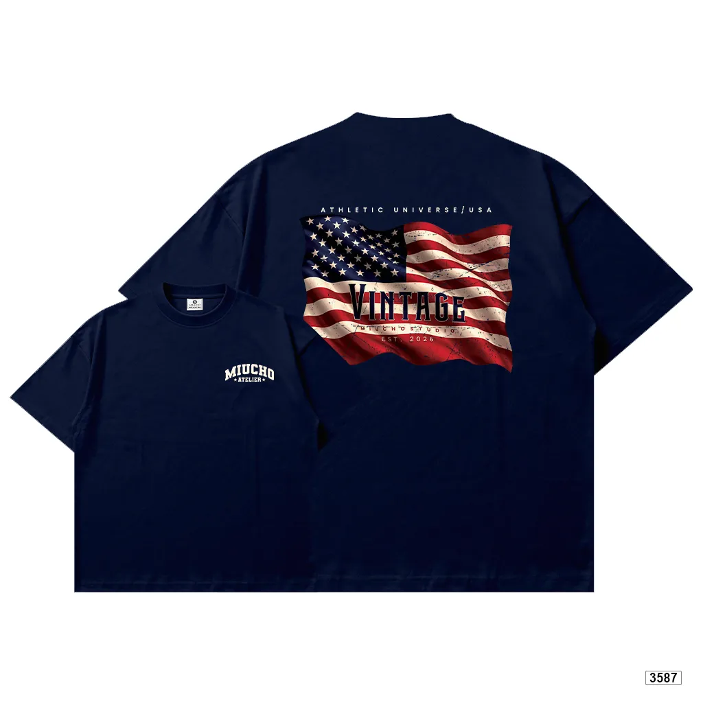 Áo thun boxy unisex phong cách vintage dày dặn đứng form Miucho 3587_thumbnail_15