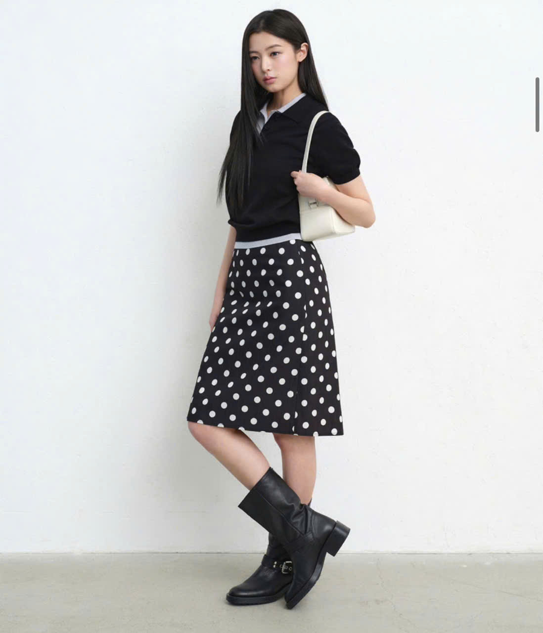 Chân Váy Chấm Bi Bassic Korean