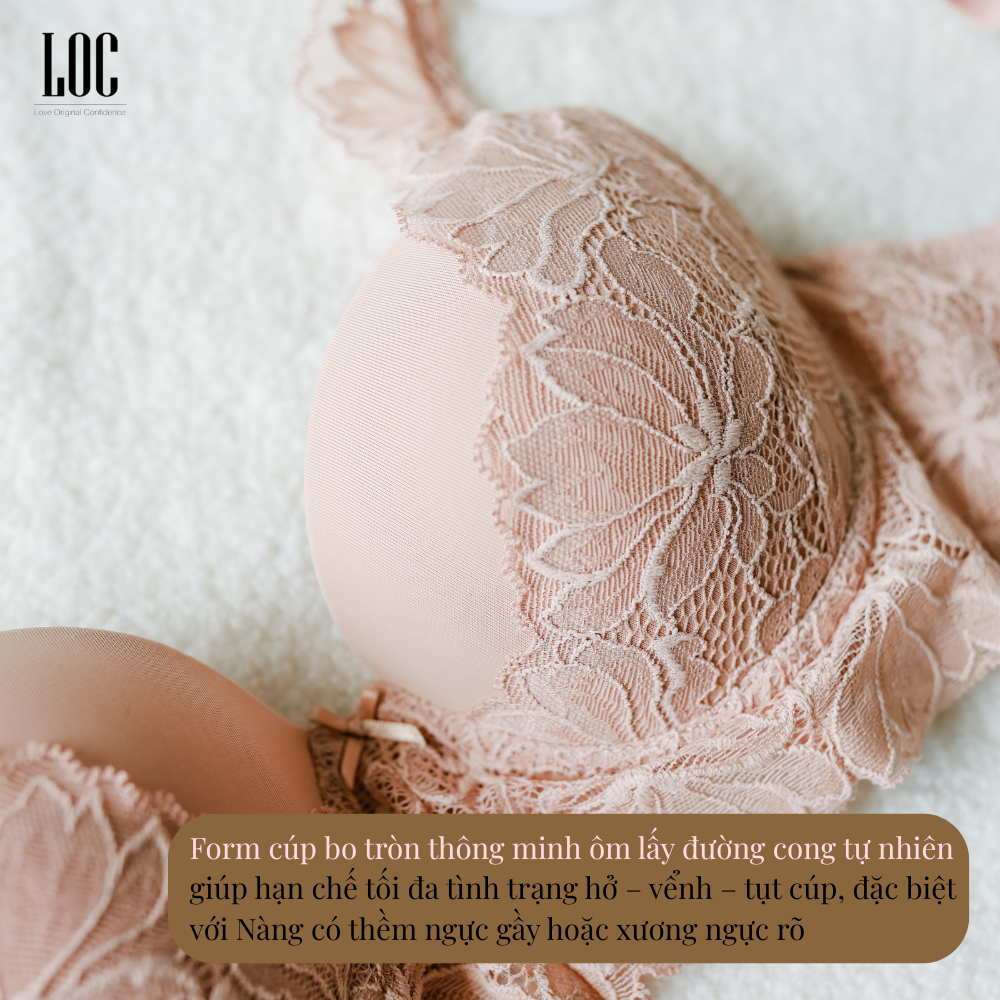 Áo Ngực LOC PREMIUM Mút Nâng 3P Đắp Ren