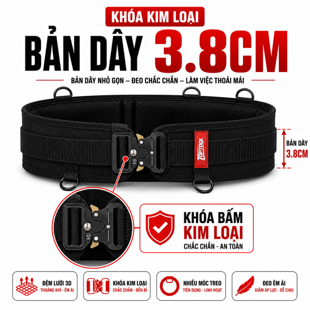 Dây đai đệm đeo thắt lưng đeo túi đồ nghề túi  đồ