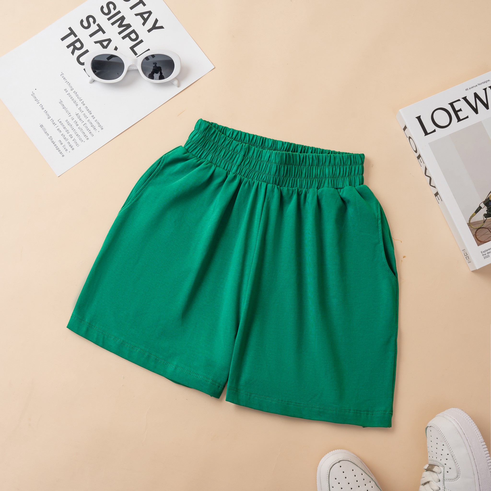 Quần đùi nữ mặc nhà - Quần đùi thun cotton cạp chun - LOZA QT7002_thumbnail_1