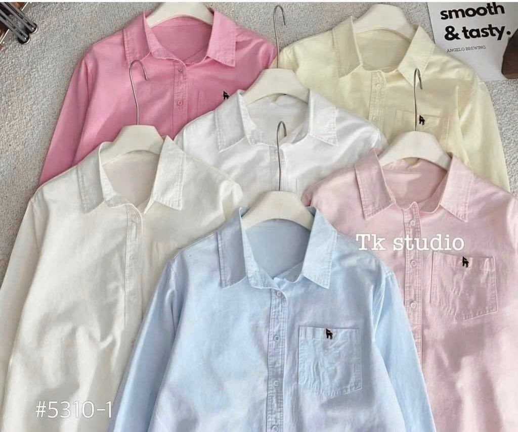 Áo Sơ Mi Nữ Oversize TD crt 1 túi thêu hươu 004.231 (C) (0687)_thumbnail_2