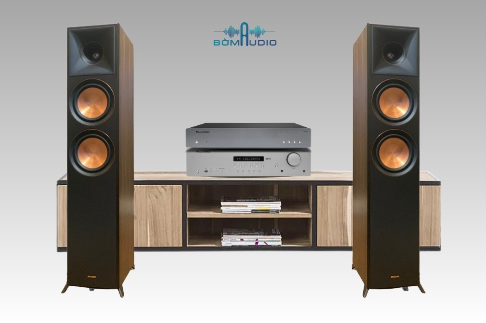 Combo Amply CAMBRIDGE AUDIO AXR100 + Network Player CAMBRIDGE AXN 10 + Loa Cột KLIPSCH 5000F - B68