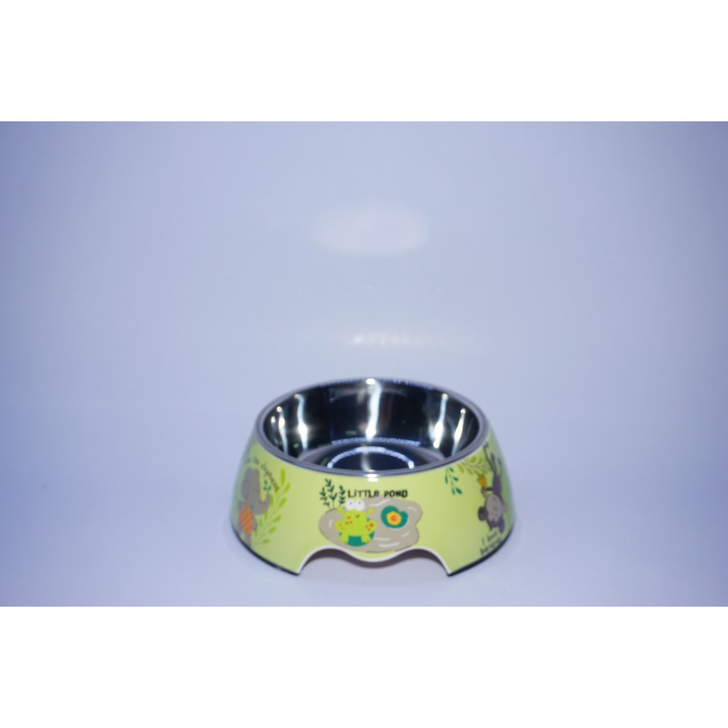 Bát - tô - chén sứ Inox đựng thức ăn chó mèo Size - M (tô tộ chén )
