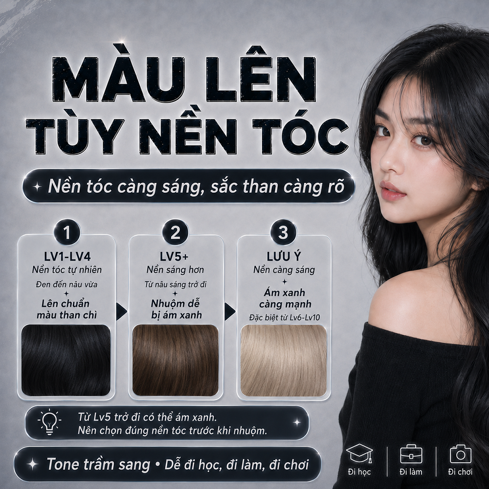 Màu Nhuộm Tóc Màu Than Chì Không Cần Tẩy Lên Từ Nền Đen Tự Nhiên, Tự Nhuộm Tại Nhà (Kèm Oxy Trợ Nhuộm)_thumbnail_4