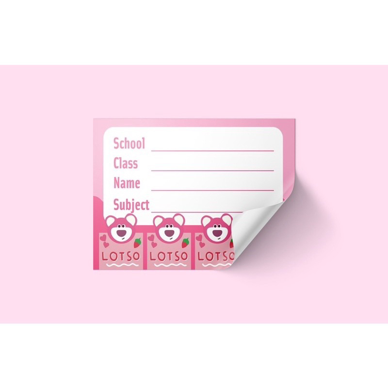 Set 24 nhãn vở TOTORO, DORAEMON, GẤU DÂU LOTSO siêu cute_thumbnail_1