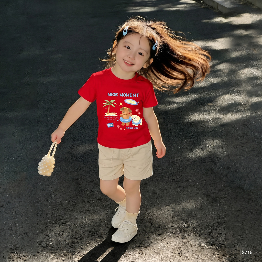 Áo thun bé gái cún con đáng yêu form rộng mùa hè Kado 3715_thumbnail_2