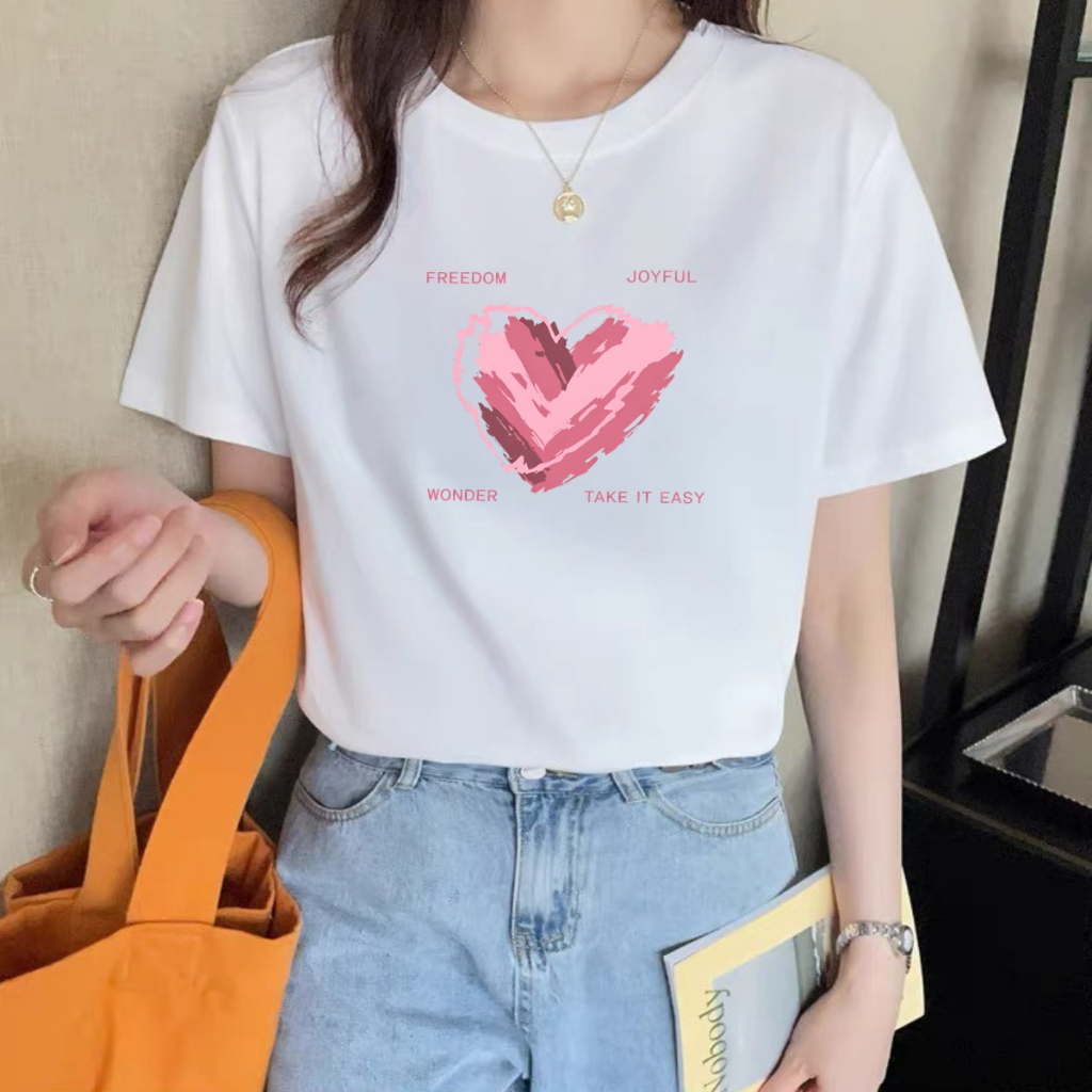 [Form rộng] Áo phông nữ dáng rộng hình trái tim - Loza RT8444_thumbnail_2