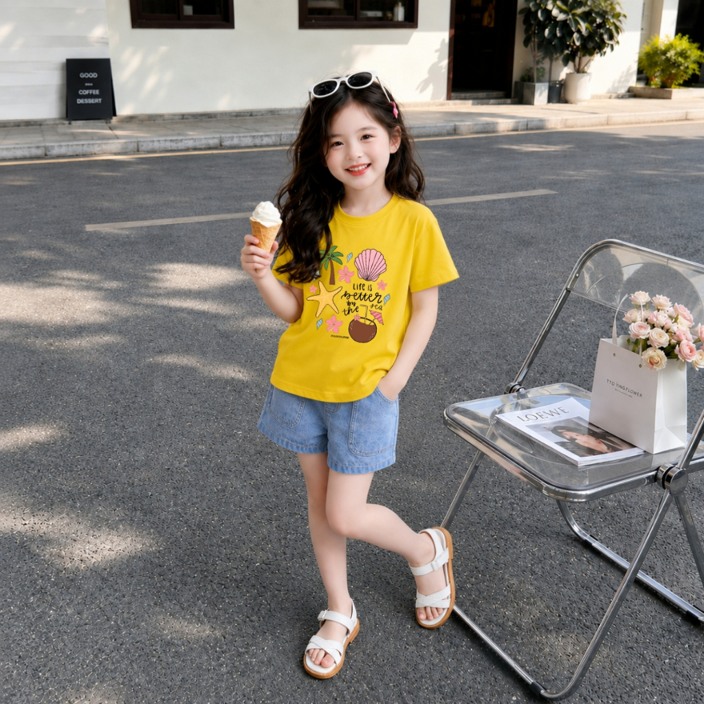 Áo thun bé gái hình sinh vật biển đáng yêu - Loza Kids AT066_thumbnail_3