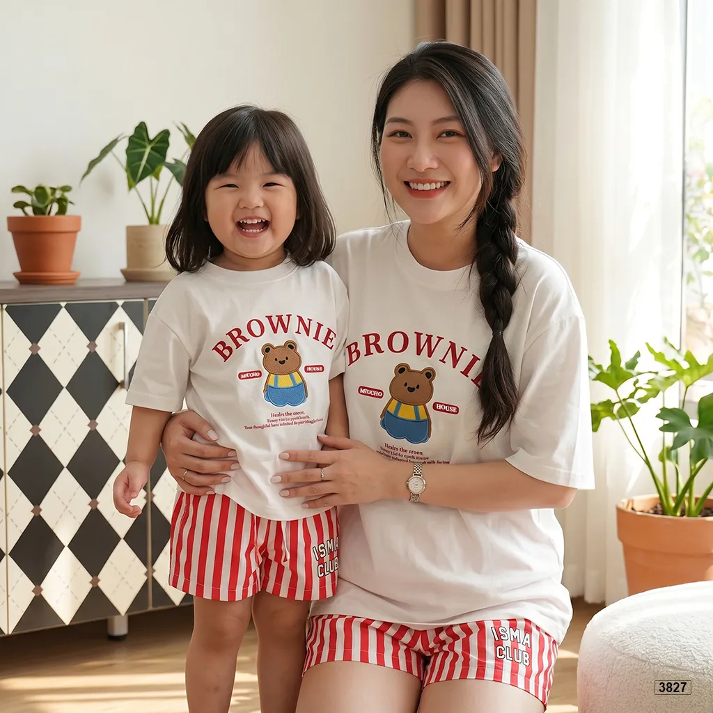 Áo gia đình mẹ và bé hình gấu Browniee siêu đáng yêu Kado 3827_thumbnail_3