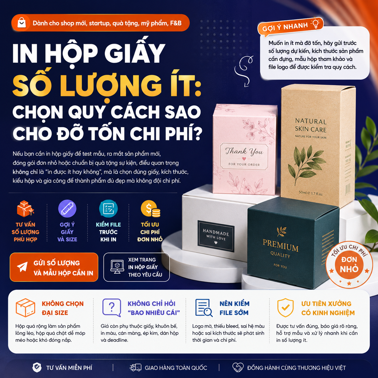 In Hộp Giấy Số Lượng Ít TPHCM | Tư Vấn Quy Cách