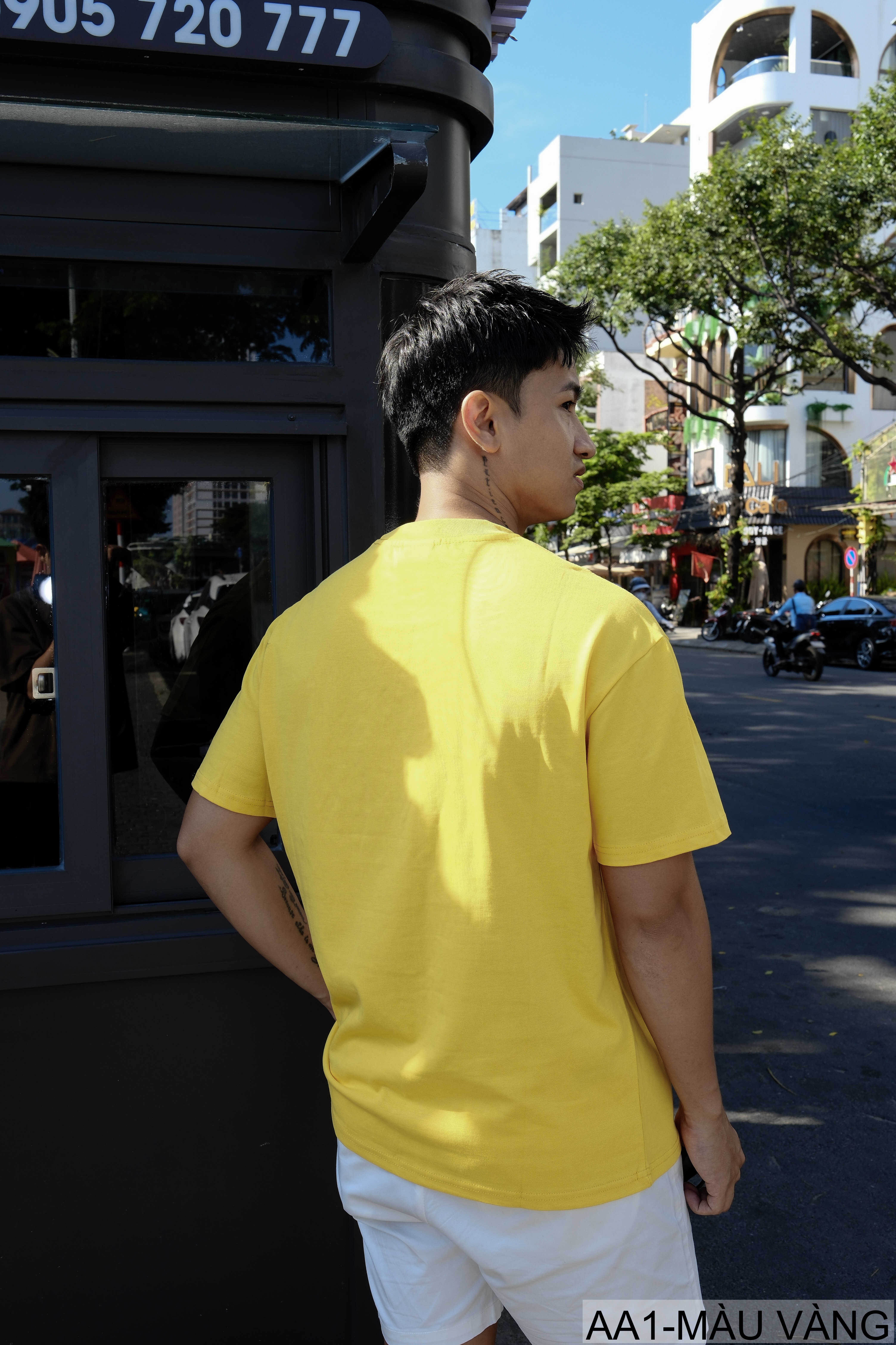 AA1 - Áo thun nam cổ tròn in chữ retro phong cách streetwear, cotton , dáng vừa vặn, 4 màu thời thượng_thumbnail_25
