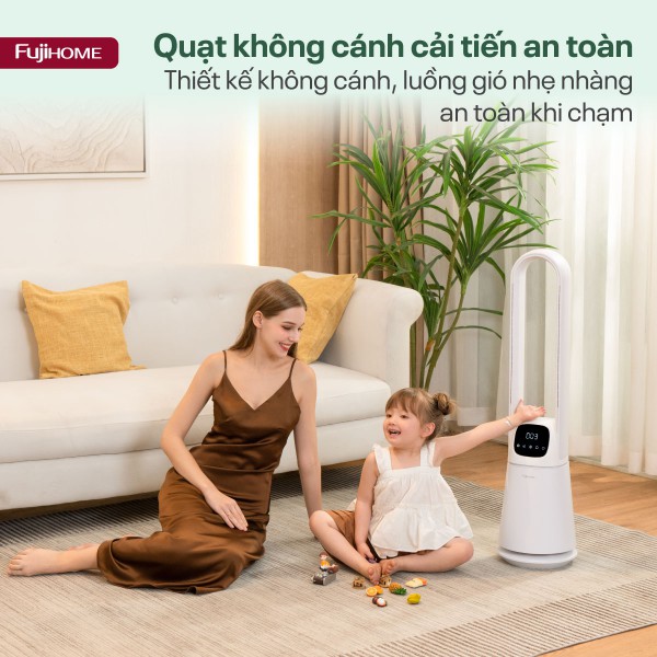 Quạt không cánh lọc không khí khử khuẩn Anion+ UV, kết nối WIFI Fujihome BF065-B/W_thumbnail_11