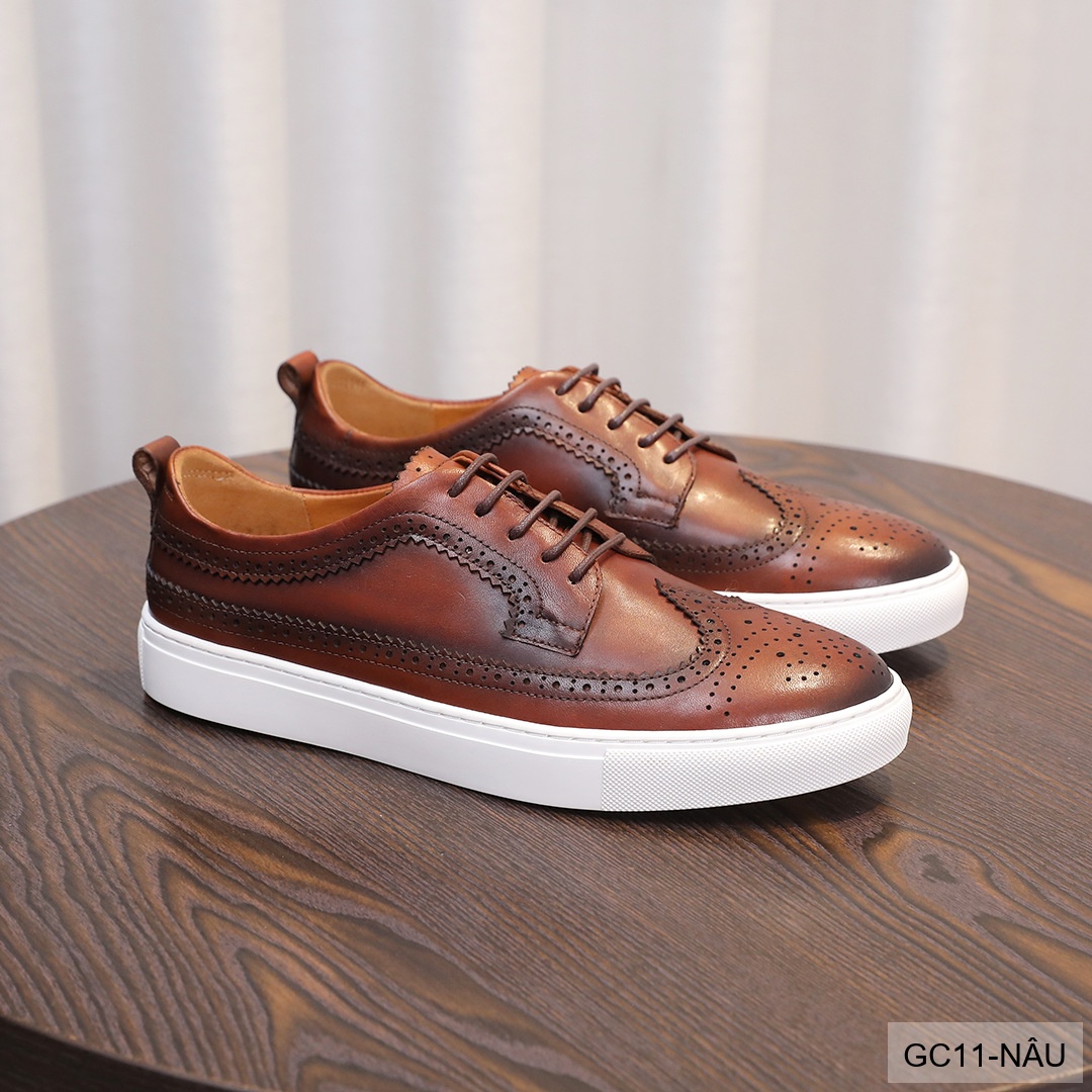 GC11 - Giày Nam Brogue Da Thật Phong Cách Anh Quốc Thiết Kế Sneaker Thời Trang_thumbnail_17