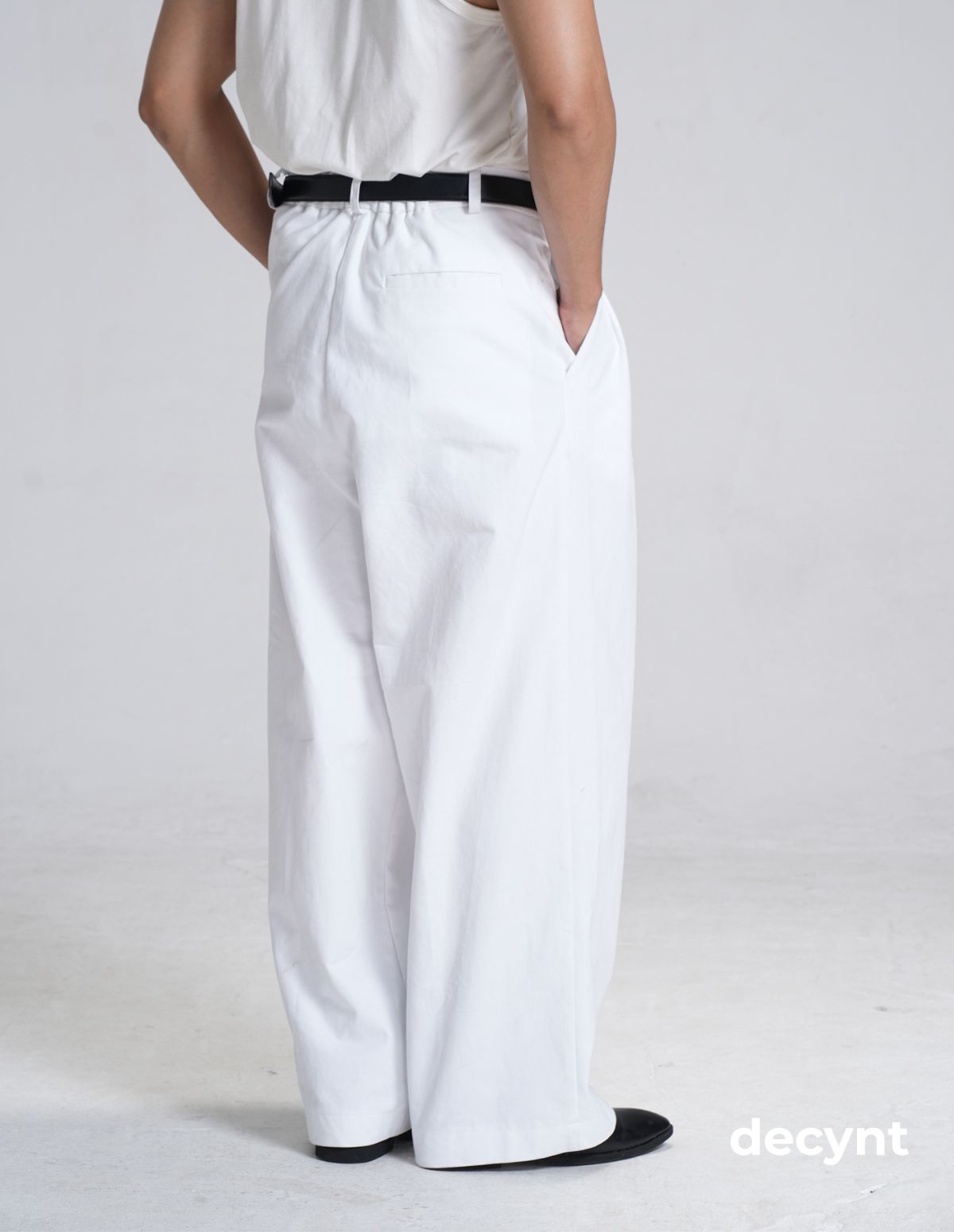 Decynt Pants 01 - Quần suông xếp ly chất liệu 100% cotton 350gsm_thumbnail_2