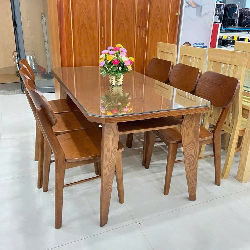 Bộ bàn ăn gỗ sồi nga mẫu BA12_thumbnail_1