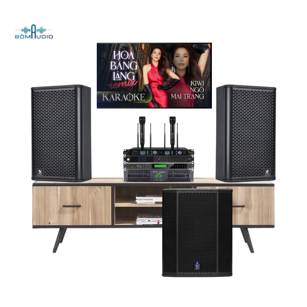 Combo Karaoke 4D2  Vang Số DBACOUSTIC PRO2 + Micro DBACOUSTIC DB750PRO MKII + Cục Đẩy 4ACOUSTIC SQ1600 + Quản Lý Nguồn DBACOUSTIC SP 600S + Loa Full 4ACOUSTIC PCS - V10 + Loa Sub DBACOUSTIC KS715SA_thumbnail_0